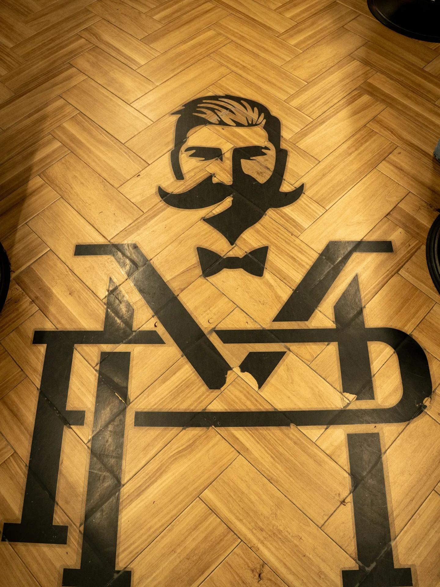 Detalle del espacio de MP Barber Club